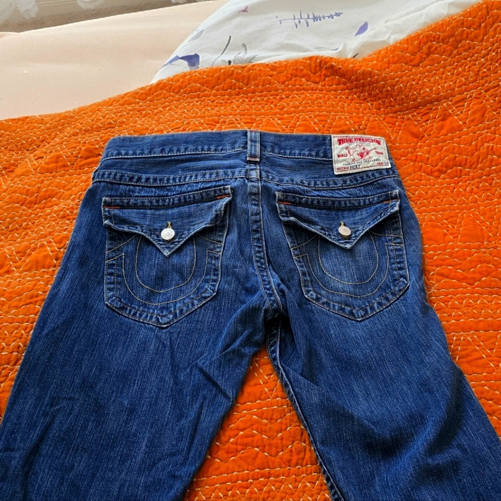 True Religion mens Ricky relaxed straight jeans